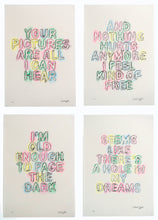 Load image into Gallery viewer, My Pictures of You - full series - 4 x original rubbings